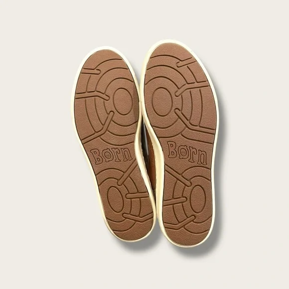 NWT BORN BROWN LEATHER SNEAKERS - Picture 3 of 4